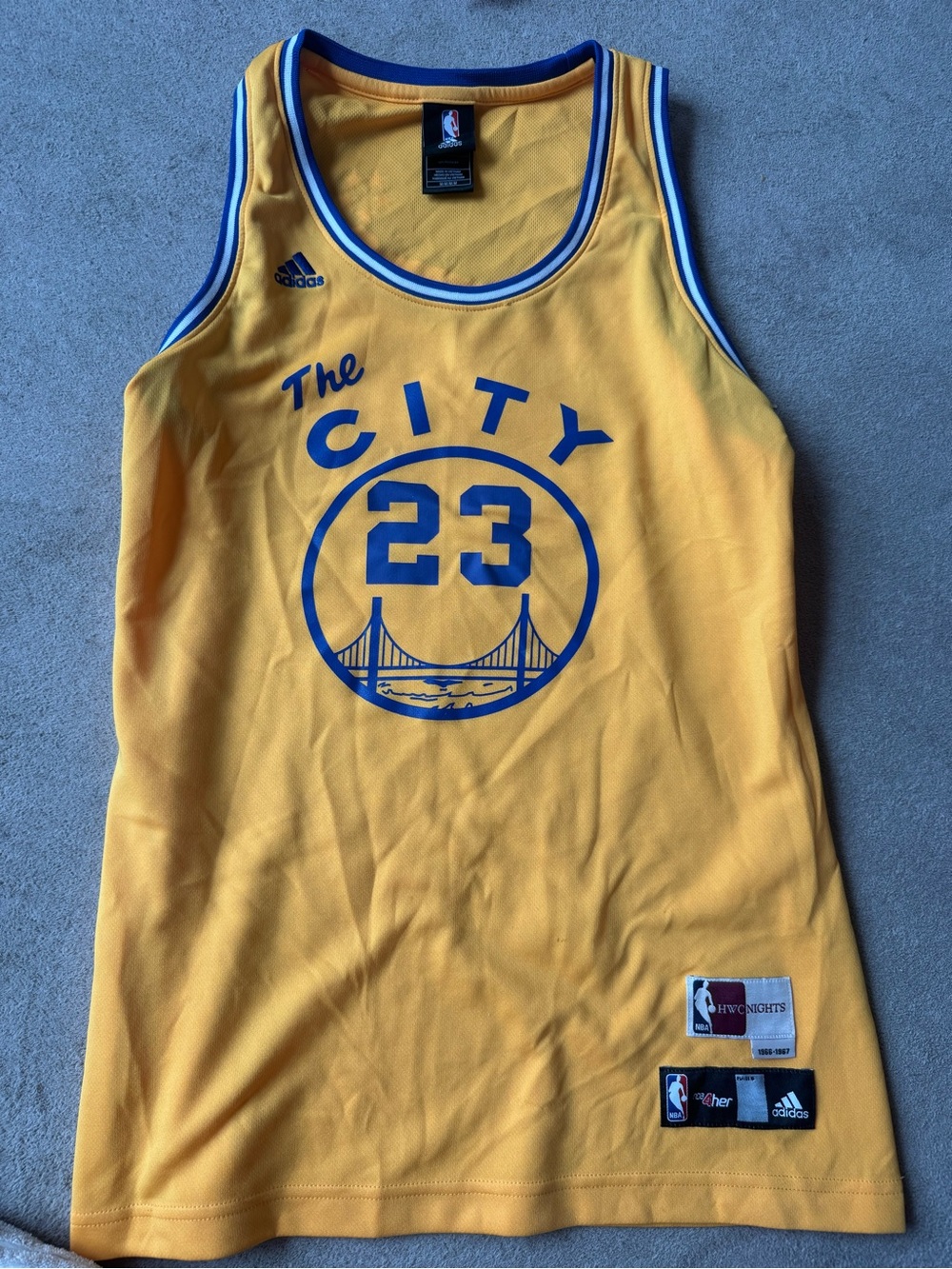 Adidas Golden State Warriors The City #23 Draymond Green Gold Basketball Jersey